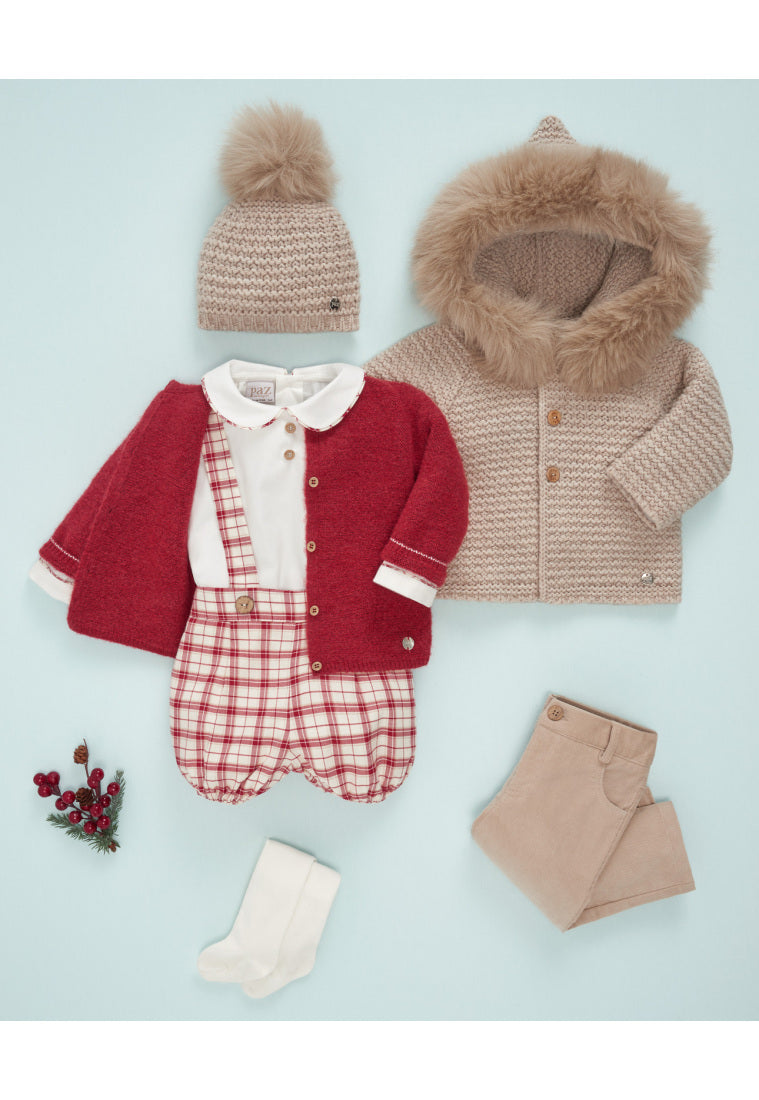 Plaid Overall Set