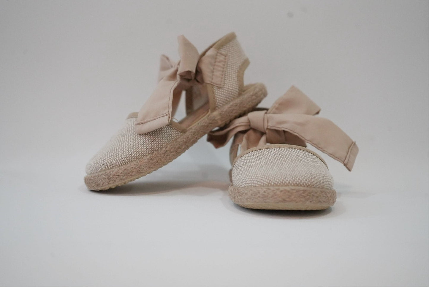 Beige Espadrilles with Bows