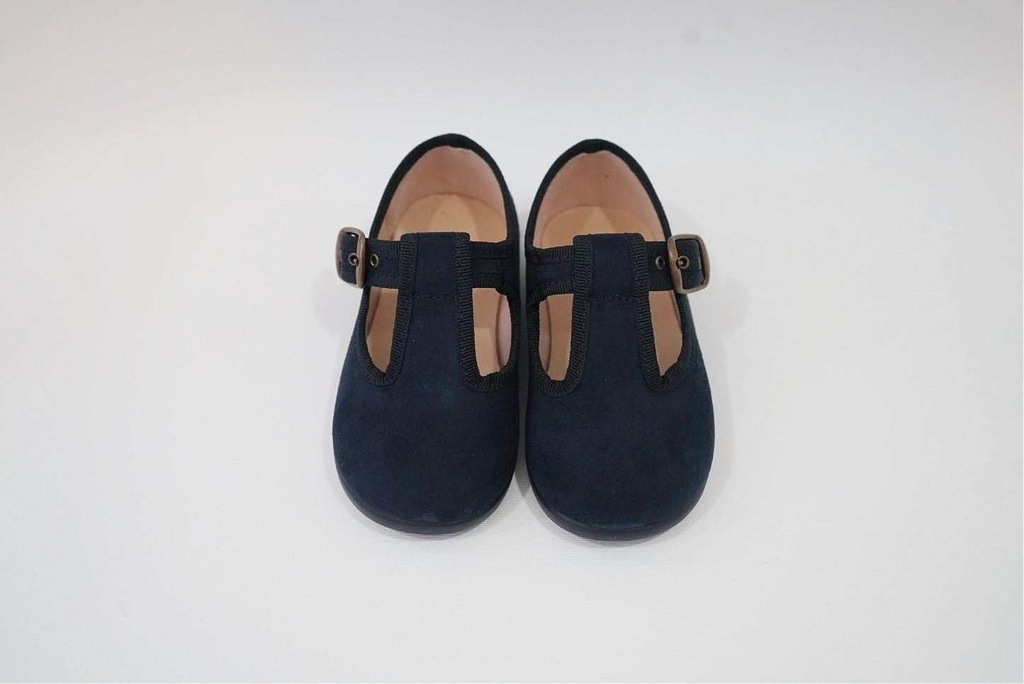 Navy Blue Suede Pepito with Buckle