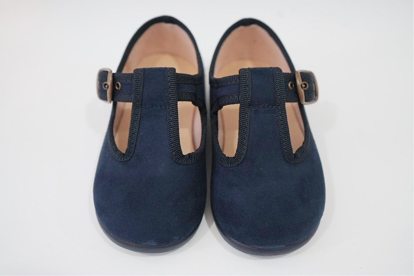 Navy Blue Suede Pepito with Buckle