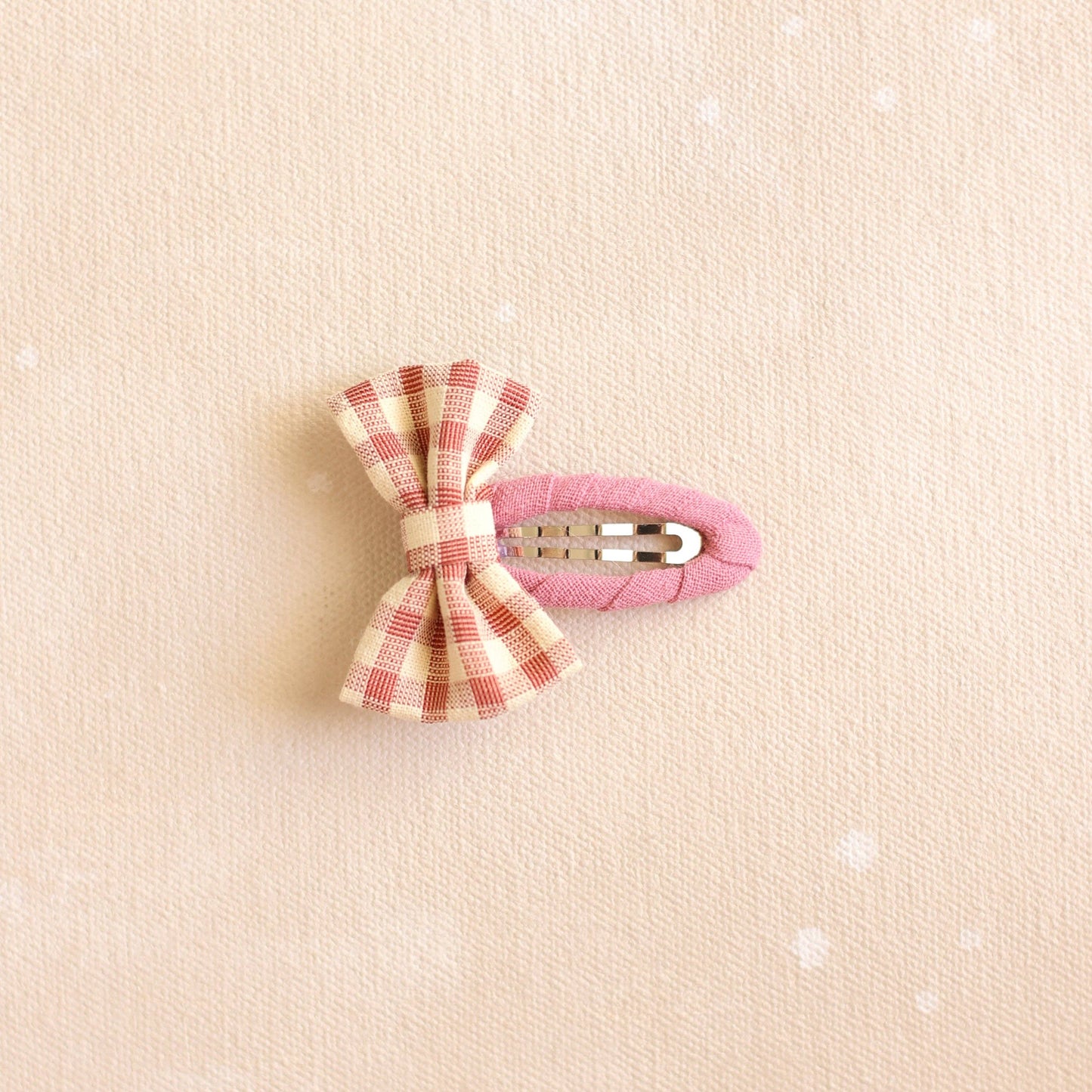 Gingham Bow Snap Clip Freya