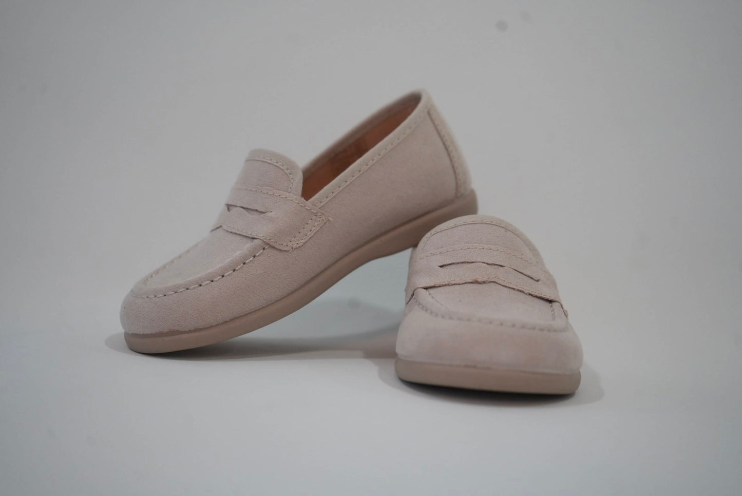 Beige Suede Moccasin