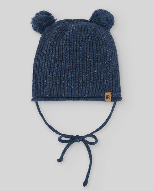 Oso Knit Hat in Lead Blue