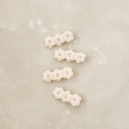 Fabric Flower Clips