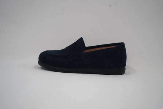 Navy Suede Moccasin