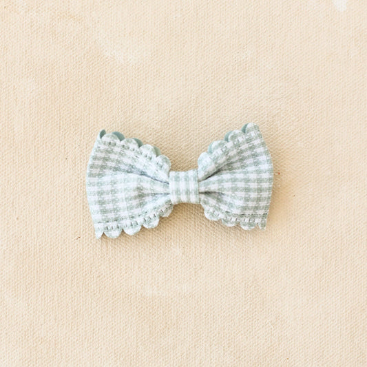 Bitty Gingham Bow Clip Parker